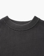 Jersey Cuello Redondo de Punto Acanalado