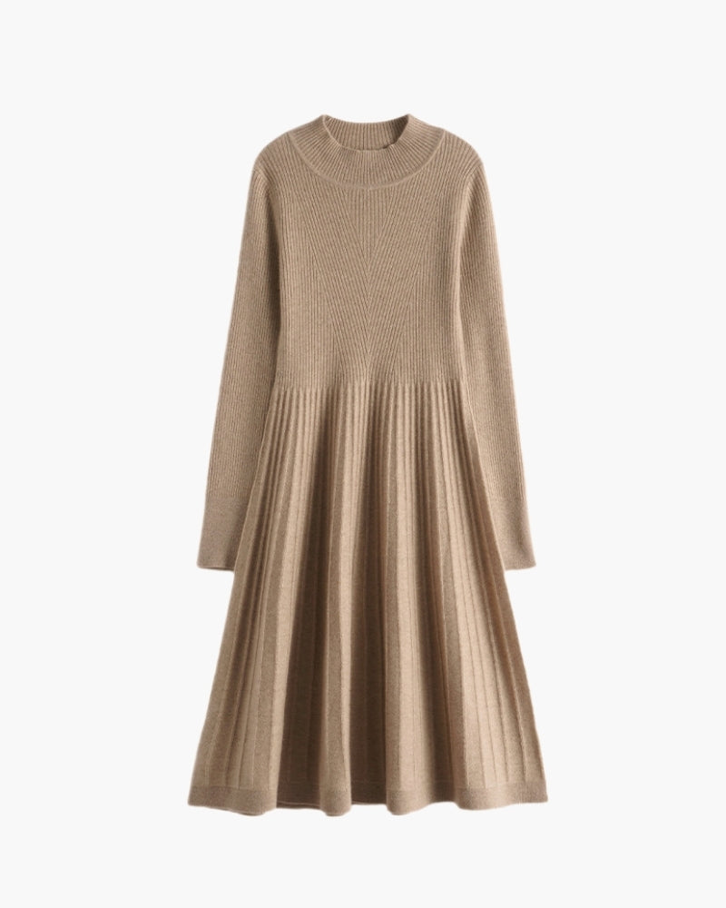 Vestido Evasé de Cachemir Puro