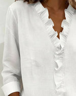Maria · Blusa con Cuello de Volantes