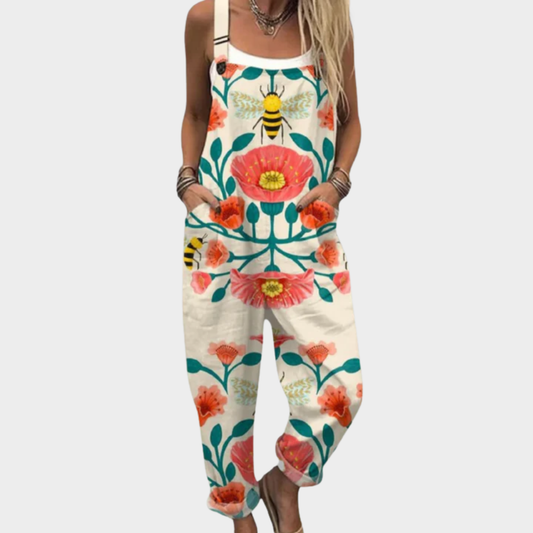Robe-Salopette Imprimée et Confortable