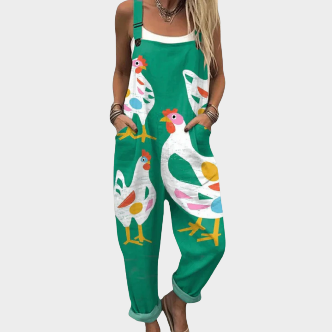 Vestido Peto Estampado y Cómodo