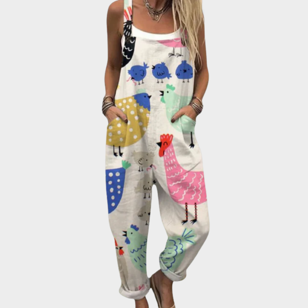 Vestido Peto Estampado y Cómodo