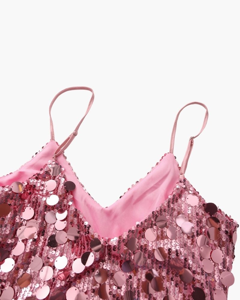 Vestido Mini de Lentejuelas para Fiesta