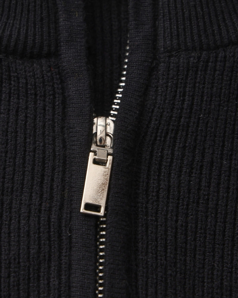 Jersey de Punto con Media Cremallera Refinado