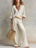 TARA · CONJUNTO RESORT DE LINO NATURAL