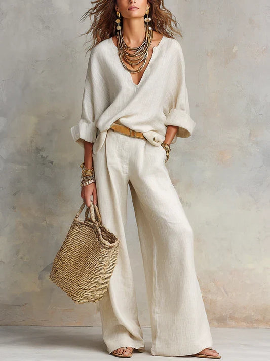 TARA · ENSEMBLE RESORT EN LIN NATUREL
