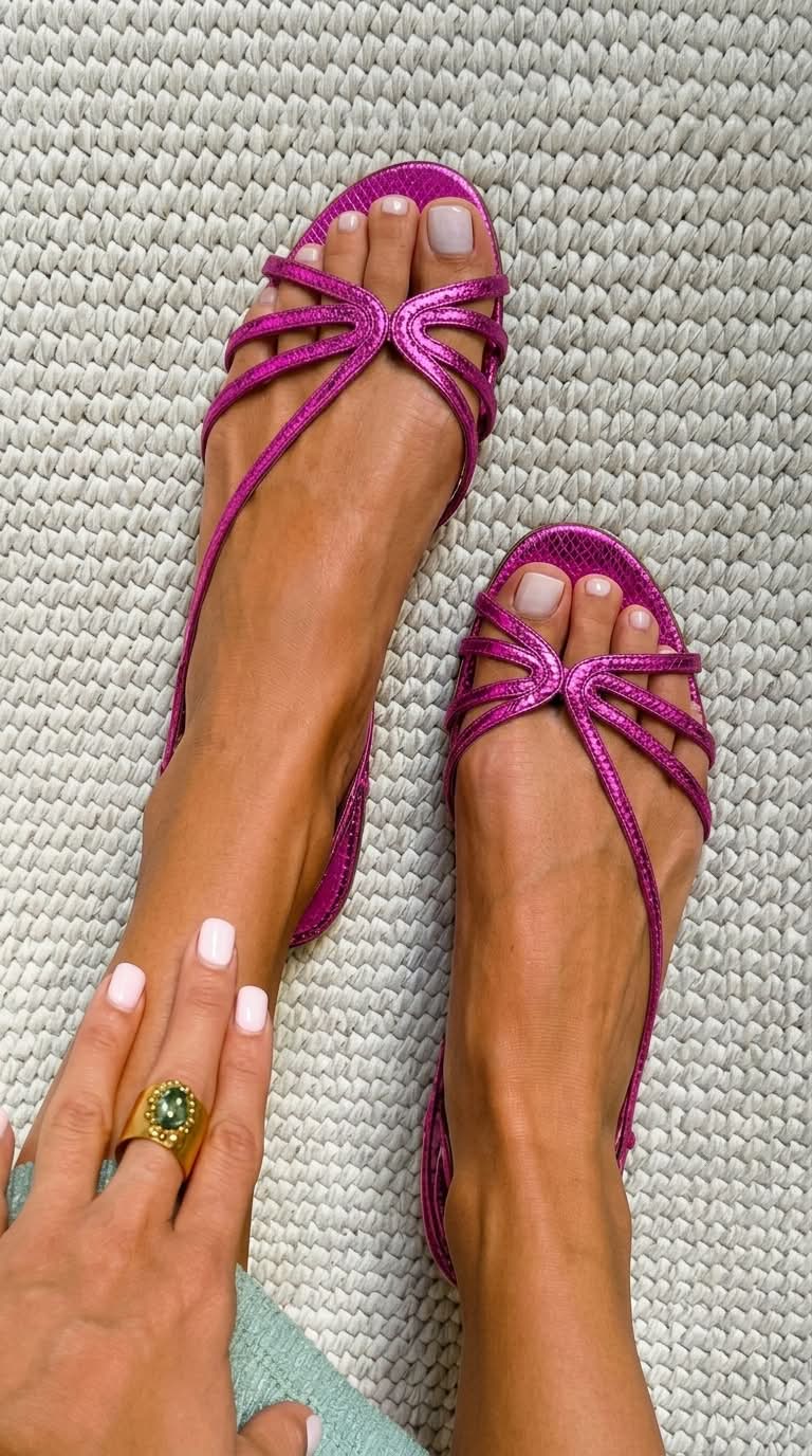 Velora Roma Ginevra – Sandalias Planas Doradas de Elegancia Veraniega para Mujer