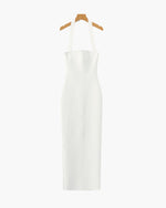 Vestido Maxi Entallado con Cuello Halter