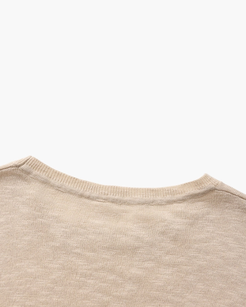 Jersey Cuello Redondo Esencial de Lino y Algodón
