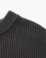 Jersey Cuello Redondo de Punto Acanalado