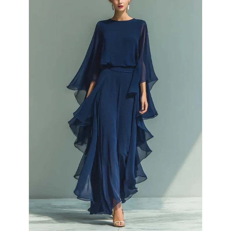 Aurora | Conjunto Elegante de Gasa con Volantes