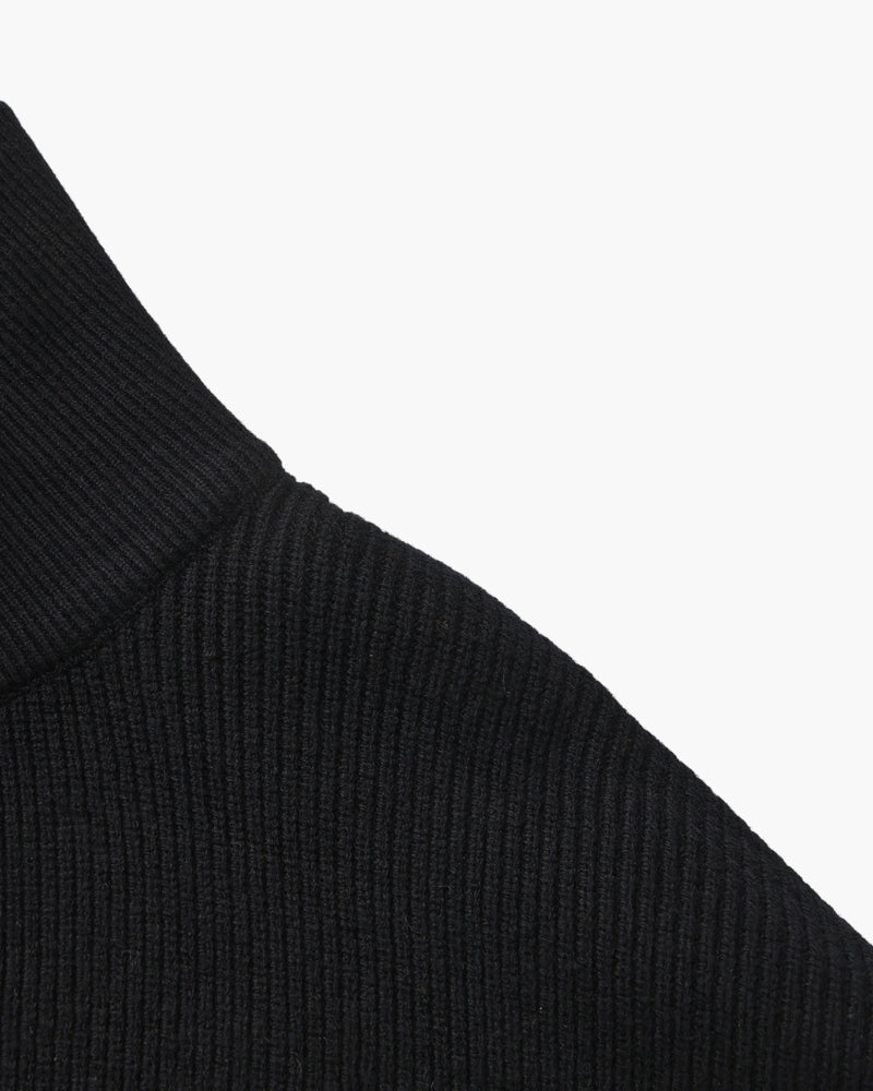 Jersey de Punto con Media Cremallera Refinado