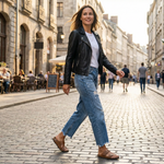 Paula - Vaqueros Rectos Cortos Retro para Mujer de Valerina Milano