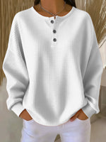 Milagros | Sudadera Henley Gofrada