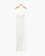 Vestido Maxi Entallado con Cuello Halter
