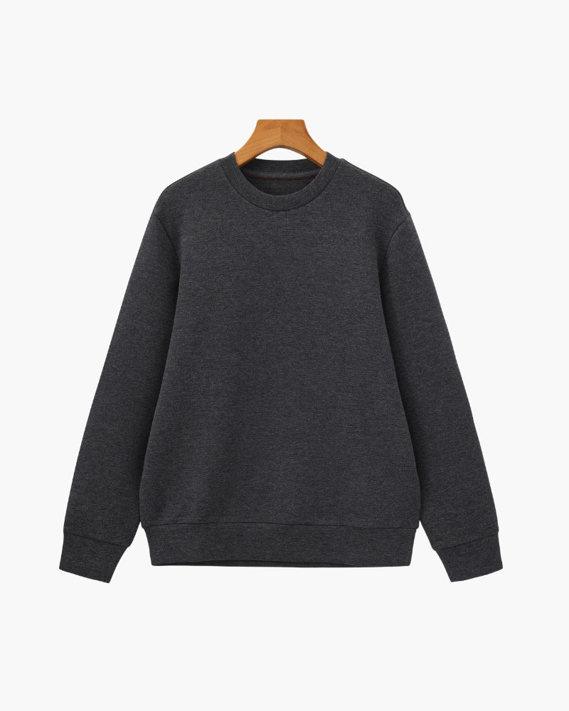 Sudadera Cuello Redondo Clásica de Mezcla de Modal