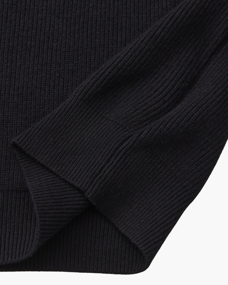 Jersey de Punto con Media Cremallera Refinado