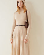 Vestido Evasé de Cachemir Puro