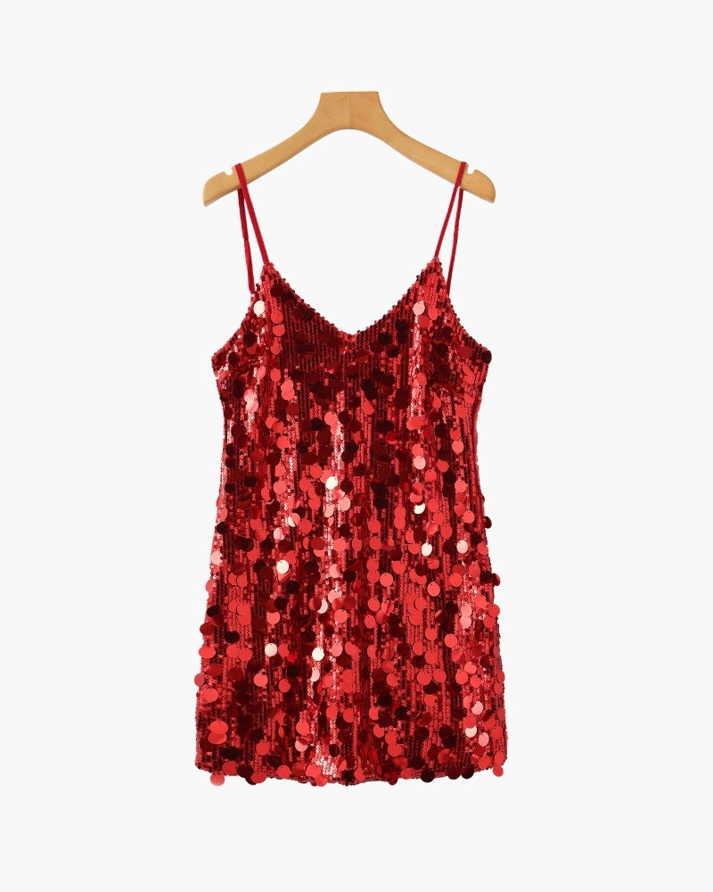Vestido Mini de Lentejuelas para Fiesta