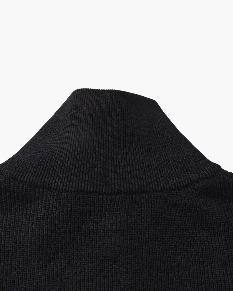 Jersey de Punto con Media Cremallera Refinado