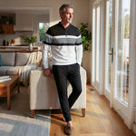 Lucas - Conjunto Casual de Jersey Estampado y Pantalón para Hombre de Valerina Milano