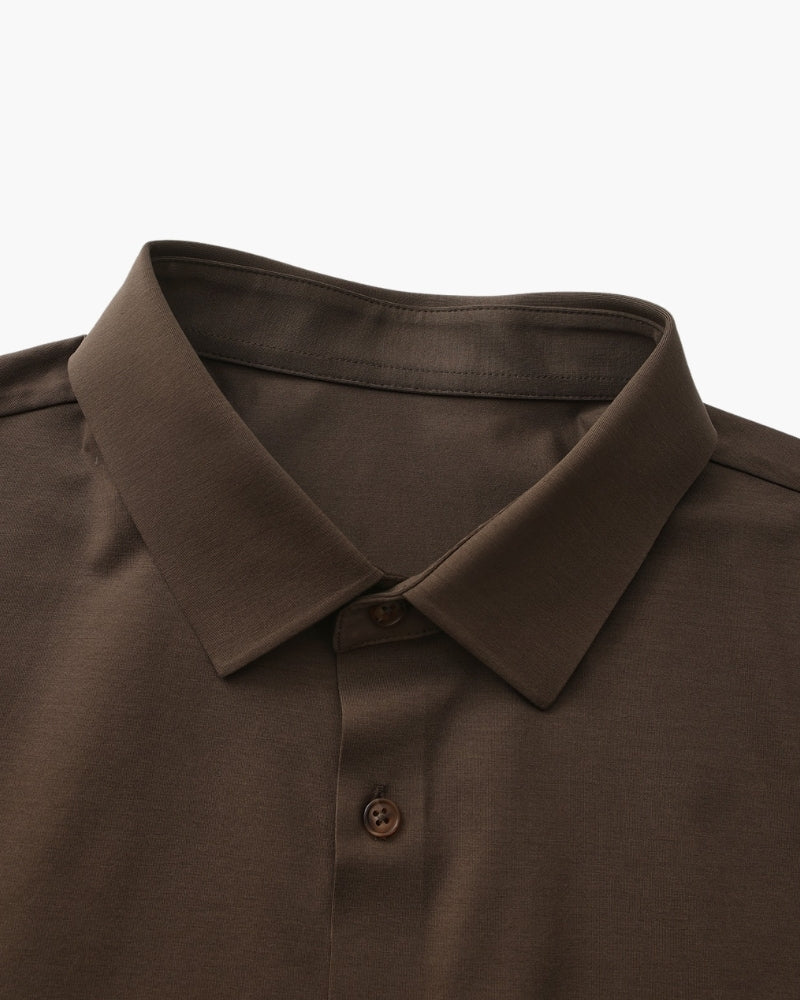 Camisa de Algodón Elástico Entallada