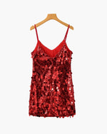 Vestido Mini de Lentejuelas para Fiesta