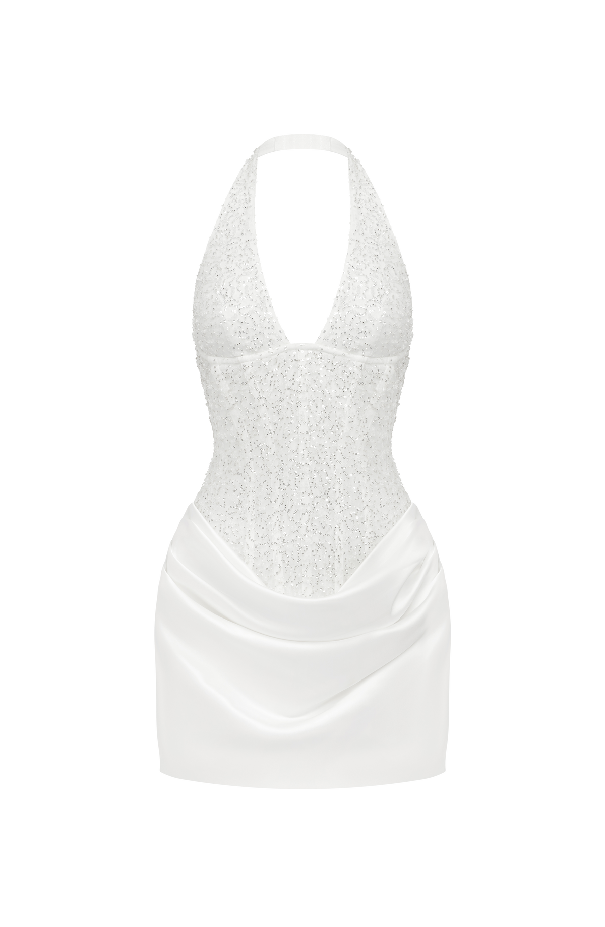 Vestido corto Adessa - marfil