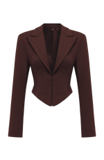 Blazer corta Agatha - marrón ciruela