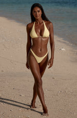 Top de bikini triangular Pietra - amarillo limón