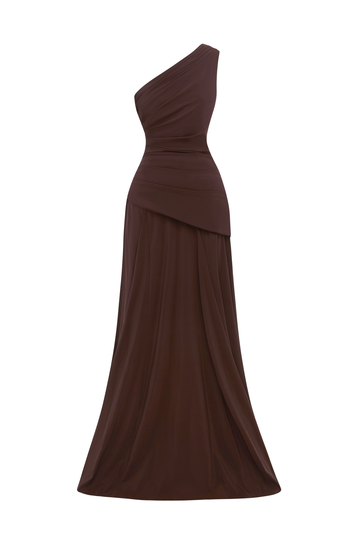 Vestido largo Bianca - marrón ciruela