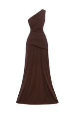 Vestido largo Bianca - marrón ciruela