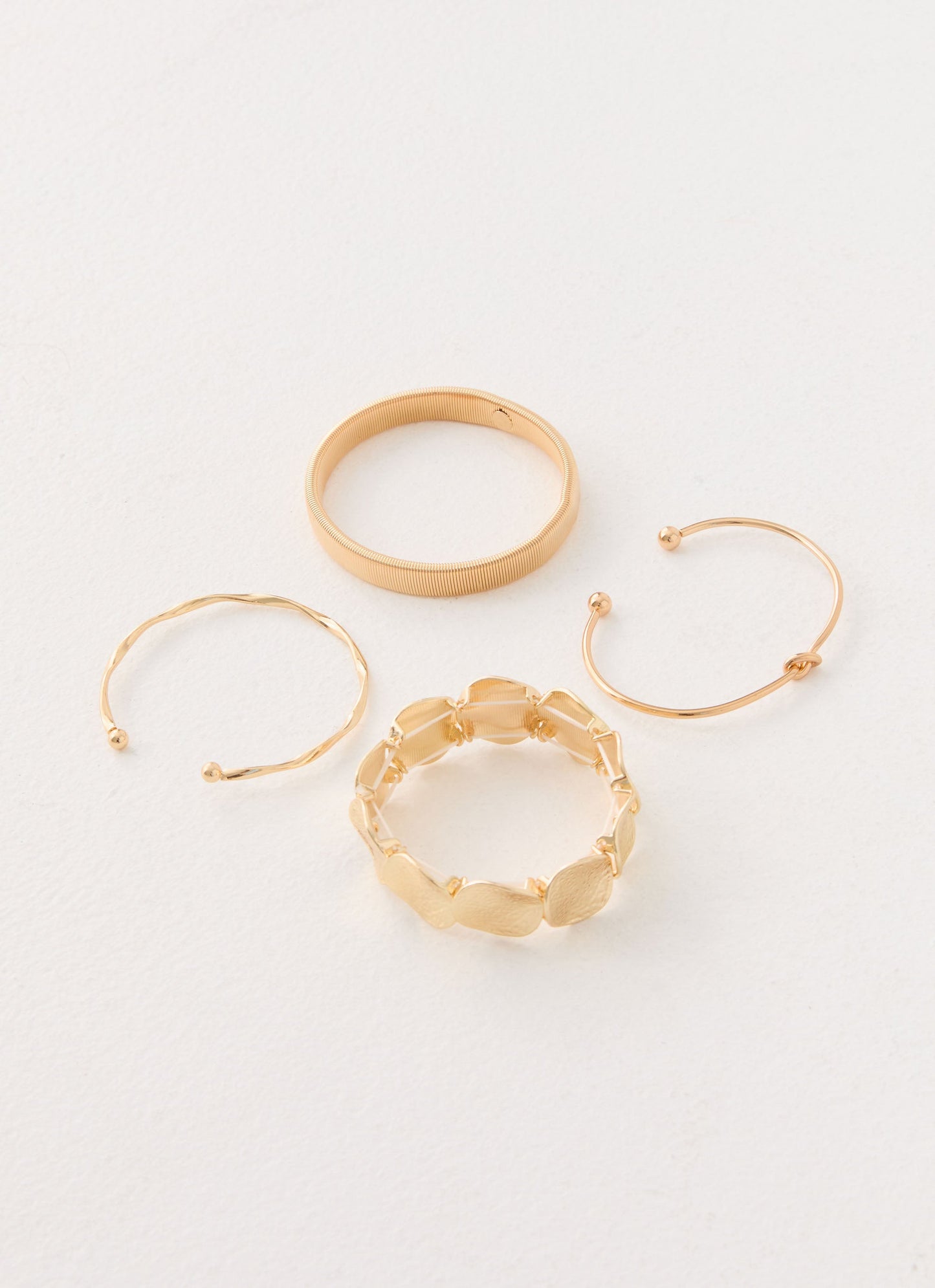 Blossom Stack Bracelets - Gold