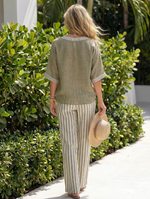 Amélia | Conjunto de Verano de Corte Holgado con Pantalón Fluido