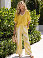 Amélia | Conjunto de Verano de Corte Holgado con Pantalón Fluido