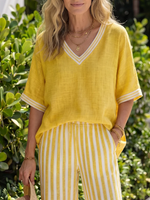 Amélia | Conjunto de Verano de Corte Holgado con Pantalón Fluido