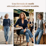 Paula - Vaqueros Rectos Cortos Retro para Mujer de Valerina Milano