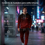Conjunto Deportivo Degradado para Hombre – Sudadera con Capucha y Pantalón Jogger