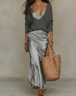 NOVELYA | Vestido Midi con Jersey