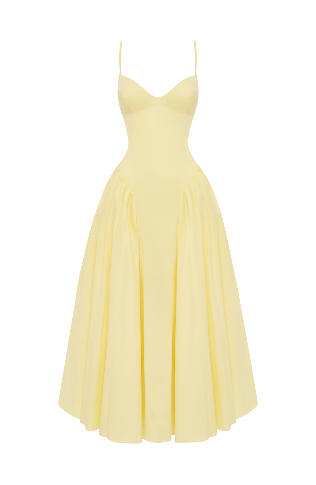 Vestido midi Emerson - amarillo limón