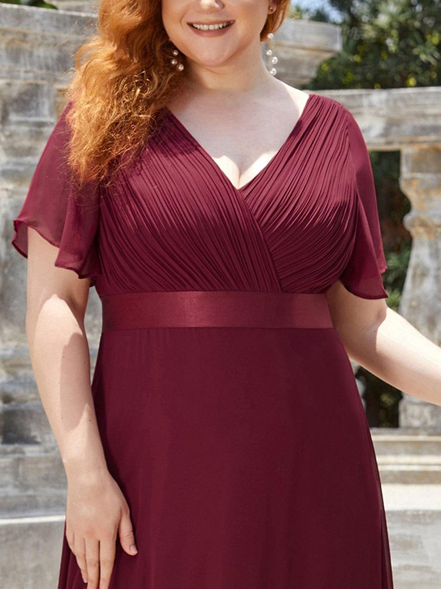 MÓNICA | Vestido Largo de Dama de Honor con Cintura Imperio y Mangas de Volante