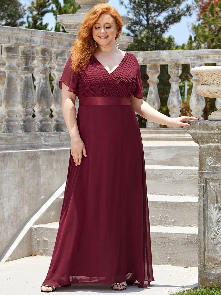 MÓNICA | Vestido Largo de Dama de Honor con Cintura Imperio y Mangas de Volante