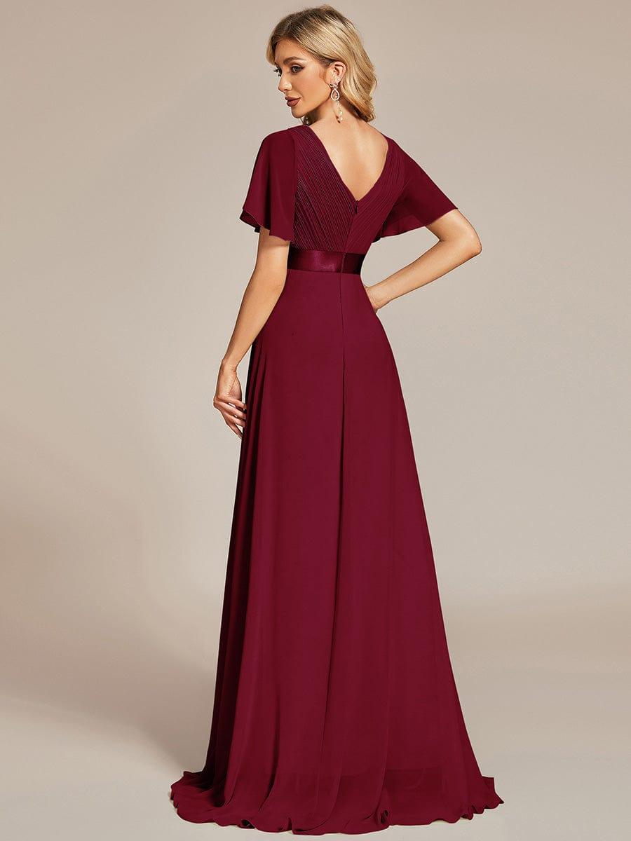MÓNICA | Vestido Largo de Dama de Honor con Cintura Imperio y Mangas de Volante