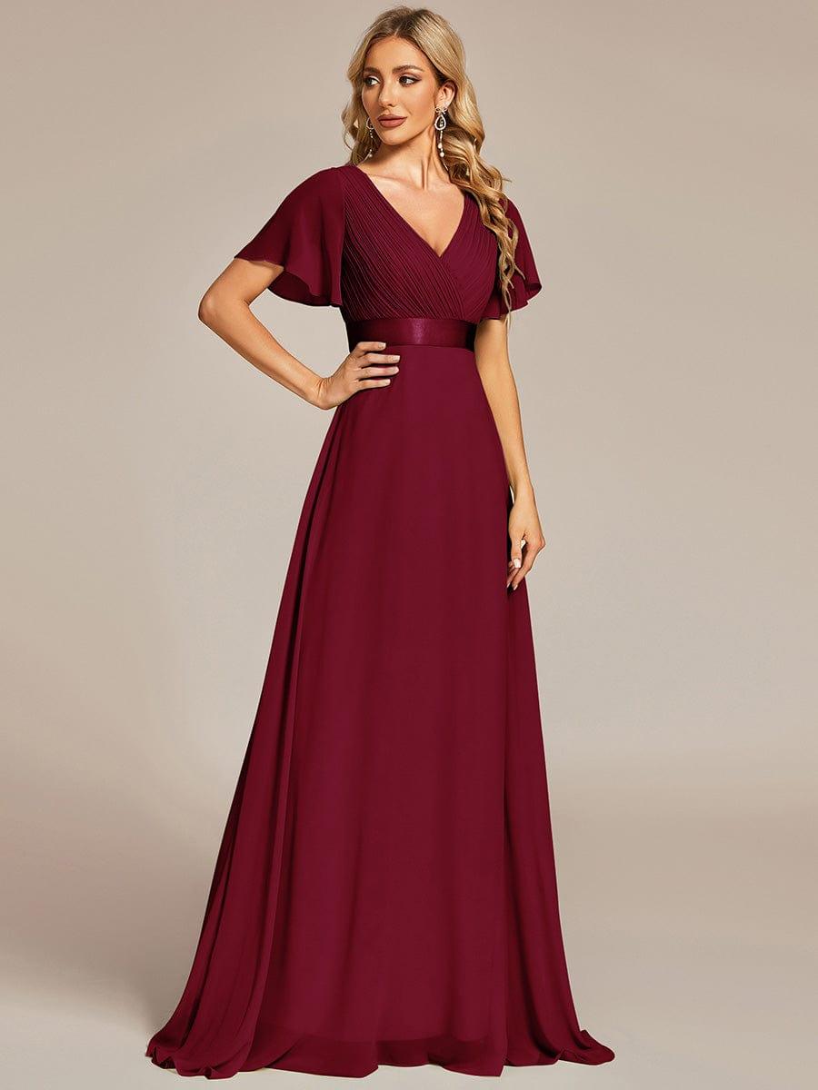 MÓNICA | Vestido Largo de Dama de Honor con Cintura Imperio y Mangas de Volante