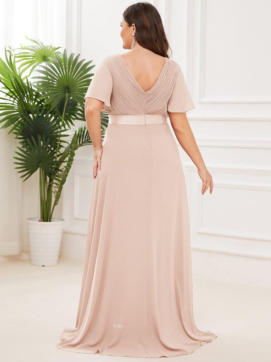 MÓNICA | Vestido Largo de Dama de Honor con Cintura Imperio y Mangas de Volante