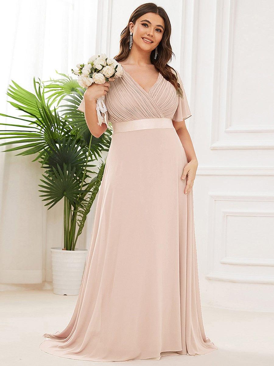 MÓNICA | Vestido Largo de Dama de Honor con Cintura Imperio y Mangas de Volante