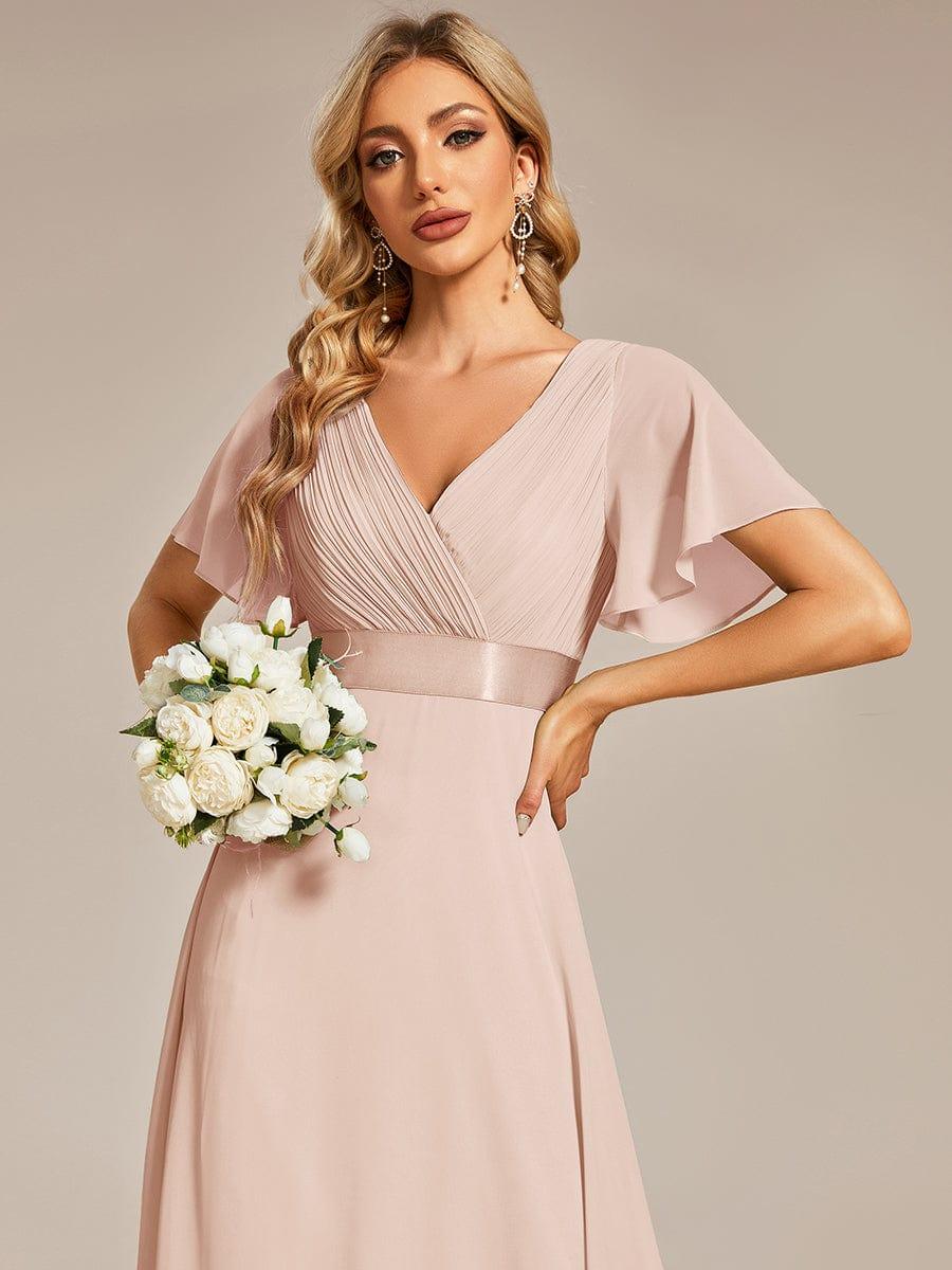 MÓNICA | Vestido Largo de Dama de Honor con Cintura Imperio y Mangas de Volante