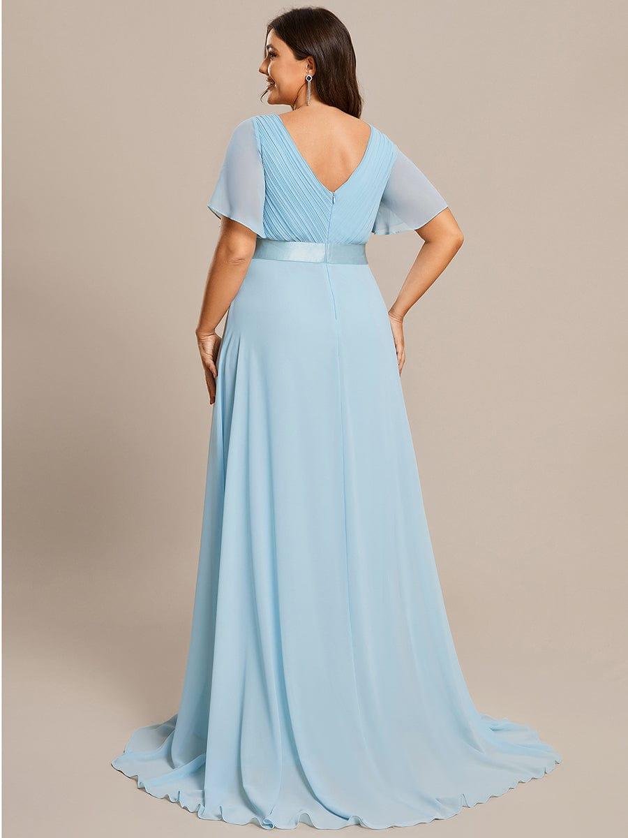 MÓNICA | Vestido Largo de Dama de Honor con Cintura Imperio y Mangas de Volante