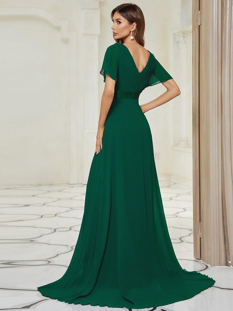 MÓNICA | Vestido Largo de Dama de Honor con Cintura Imperio y Mangas de Volante