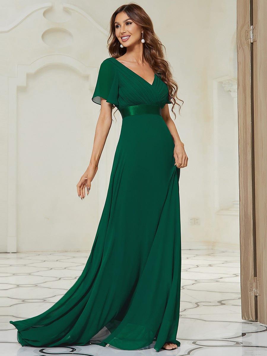 MÓNICA | Vestido Largo de Dama de Honor con Cintura Imperio y Mangas de Volante